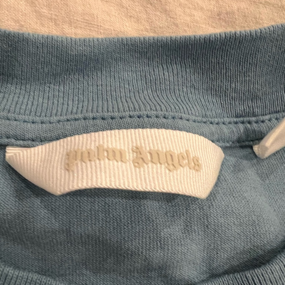 Palm Angels Kids T-Shirt in Blue with Bear Motif - Picture 4 of 7